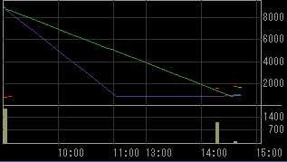 アイ・ビー・イーホールディングス（２３４７）上場廃止発表後２００９年４月３日５分足チャート